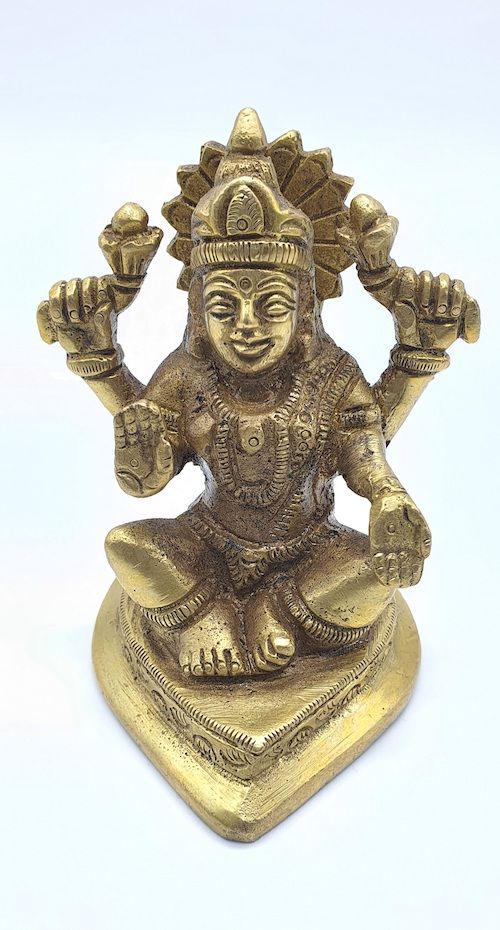Estatua de bronce india de la Diosa Lakshmi