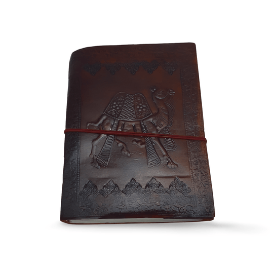 Libreta 100% ecológica India de piel con camello