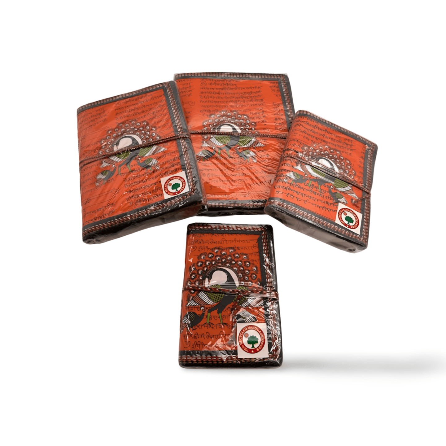 Libreta 100% ecológica India con pavo real