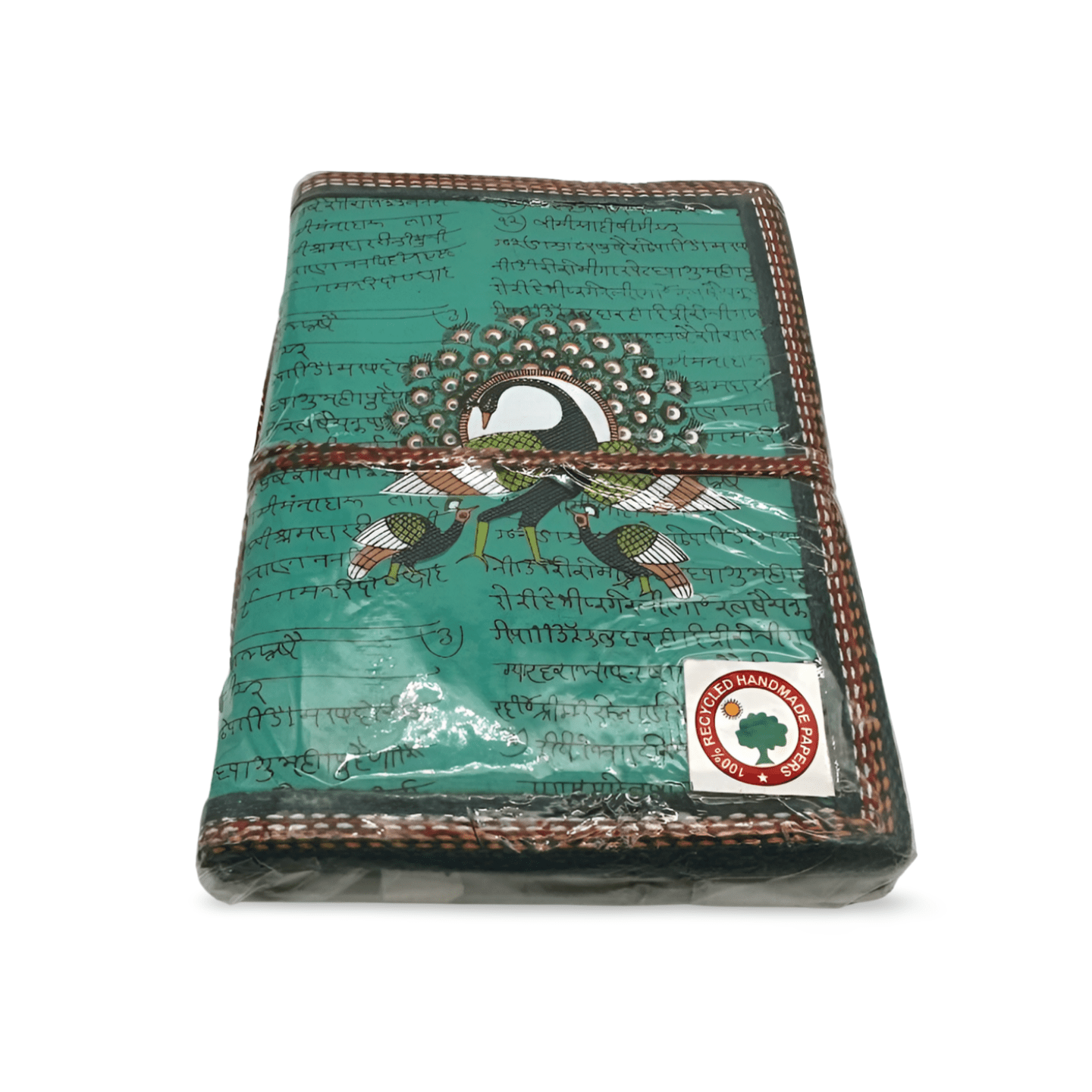 Libreta 100% ecológica India con Pavo Real