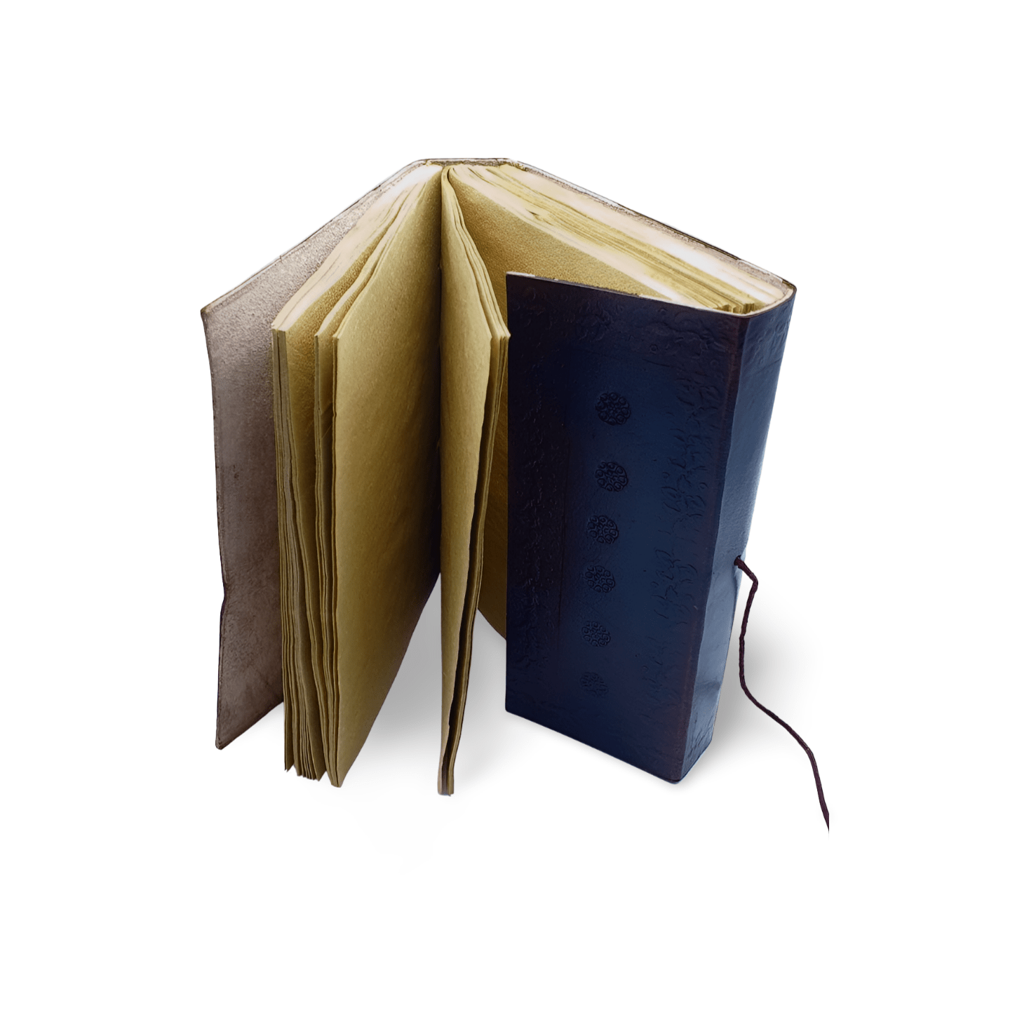 Libreta 100% ecológica India de piel con camello