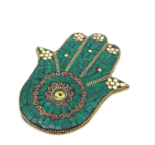 Mano de fátima de bronce para colgar o incensario