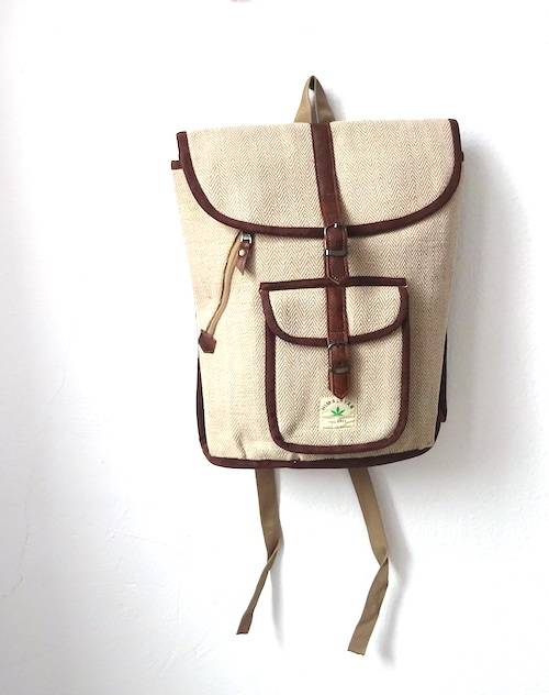 Mochila de cañamo ecológico color crema