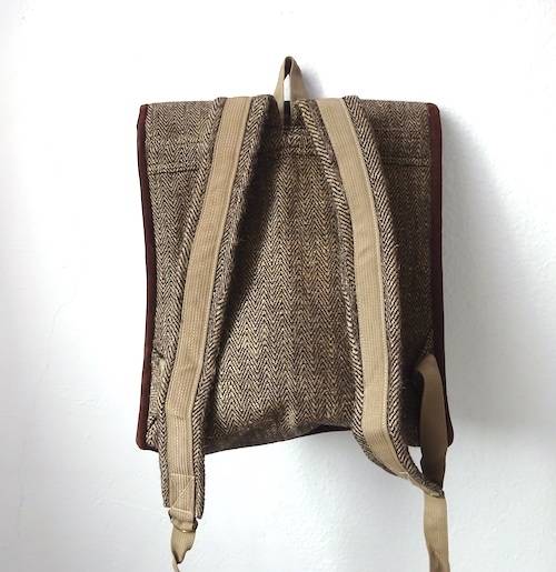 Mochila de cañamo ecológico color marrón