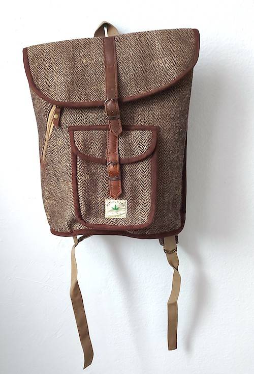 Mochila de cañamo ecológico color marrón