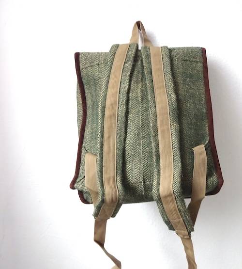 Mochila de cañamo ecológico color verde