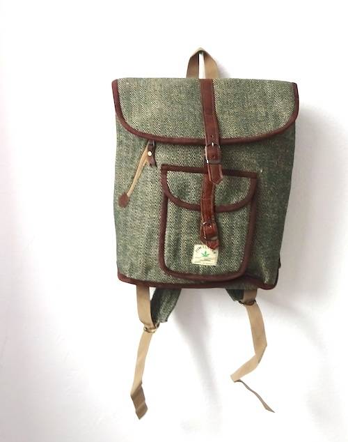 Mochila de cañamo ecológico color verde