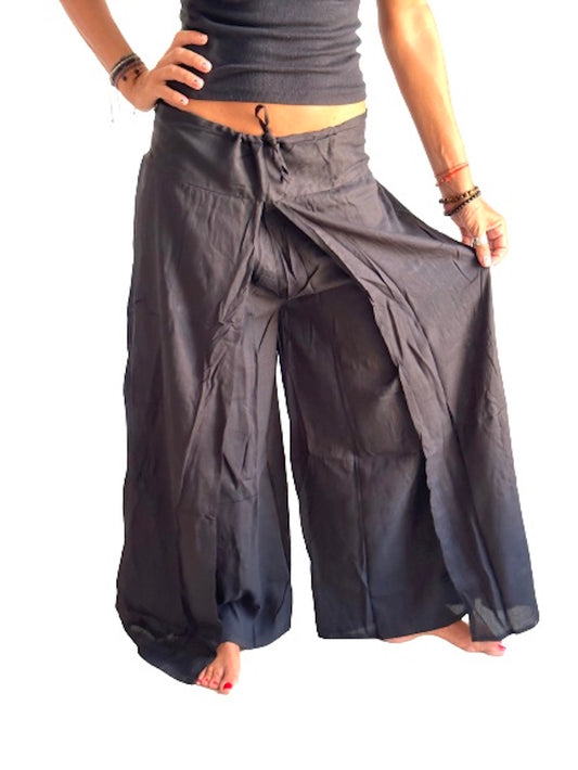 Pantalón abierto indio color negro