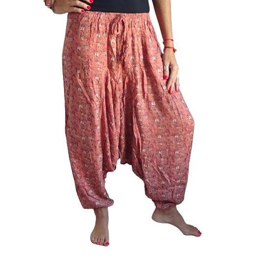 Pantalón afgano indio estampado floral