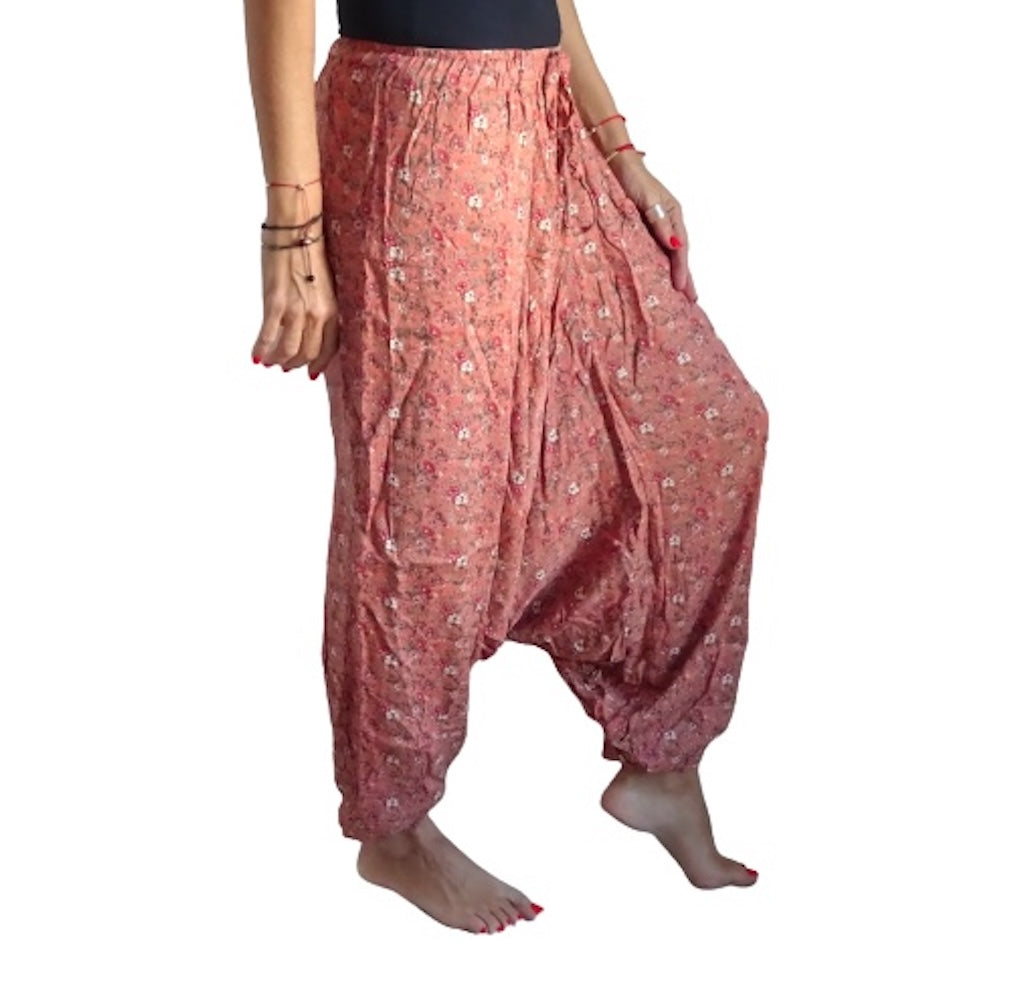 Pantalón afgano indio estampado floral