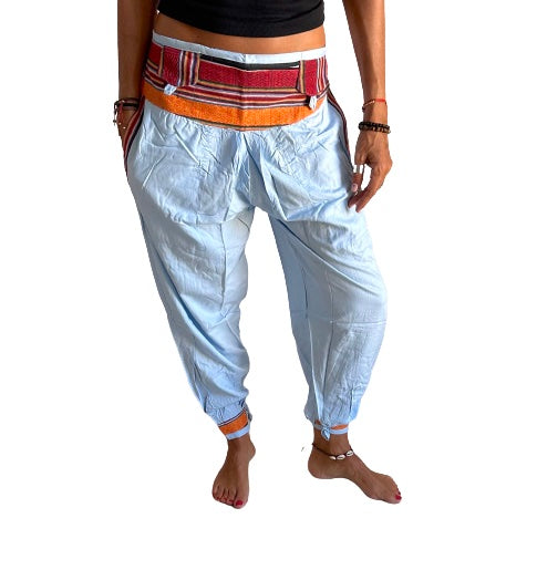 Pantalón bombacho indio con bolsillo con cremallera