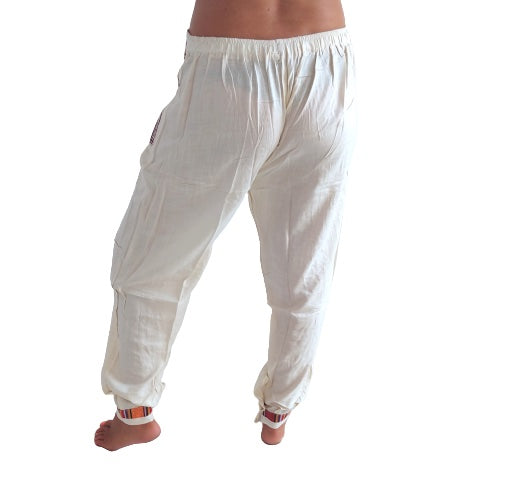Pantalón bombacho indio con bolsillo con cremallera