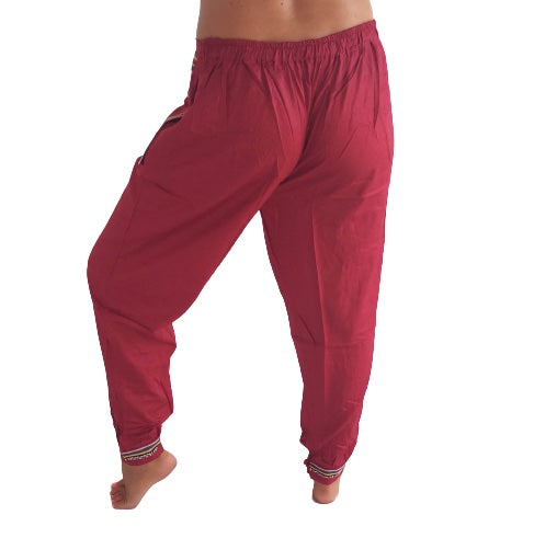 Pantalón bombacho indio con bolsillo con cremallera