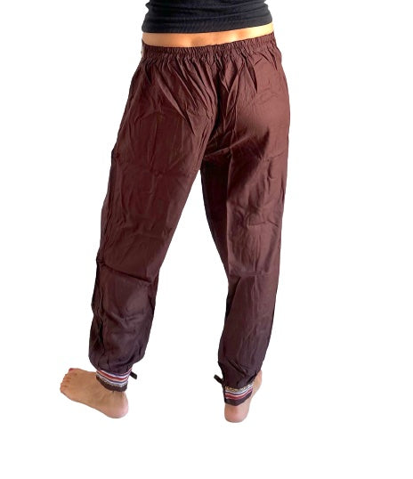 Pantalón bombacho indio con bolsillo con cremallera