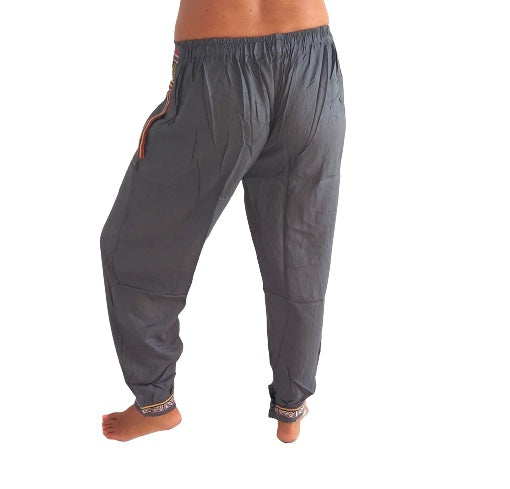 Pantalón bombacho indio con bolsillo con cremallera