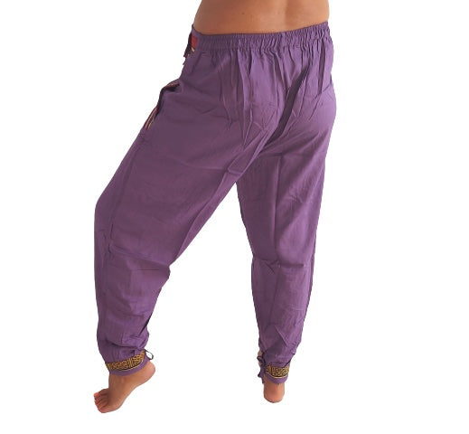Pantalón bombacho indio con bolsillo con cremallera