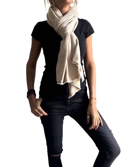 Pashmina india de lana 100% cashmere-Modelo F