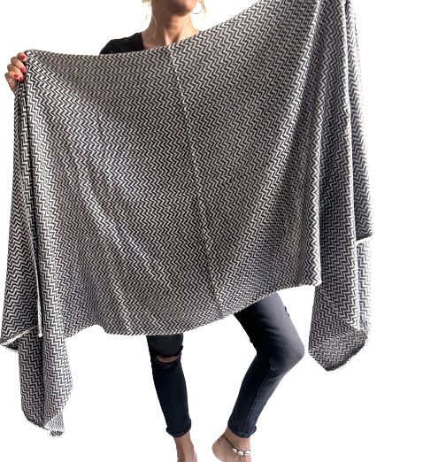 Pashmina india de lana 100% cashmere-Modelo C