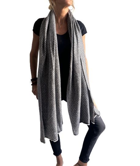 Pashmina india de lana 100% cashmere-Modelo C