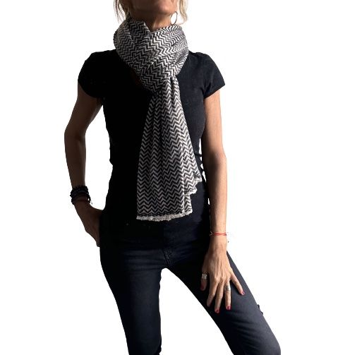 Pashmina india de lana 100% cashmere-Modelo C