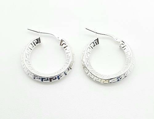 Pendientes Aros de Plata facetados