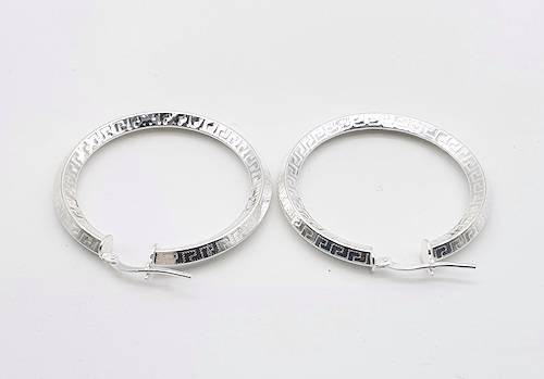 Pendientes Aros de Plata facetados