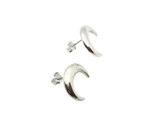 Pendientes de Plata en forma de luna