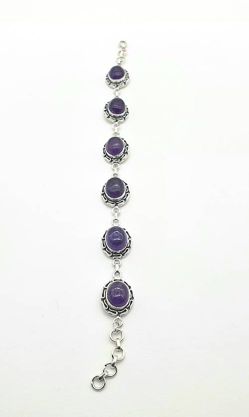 Pulsera de plata con amatista