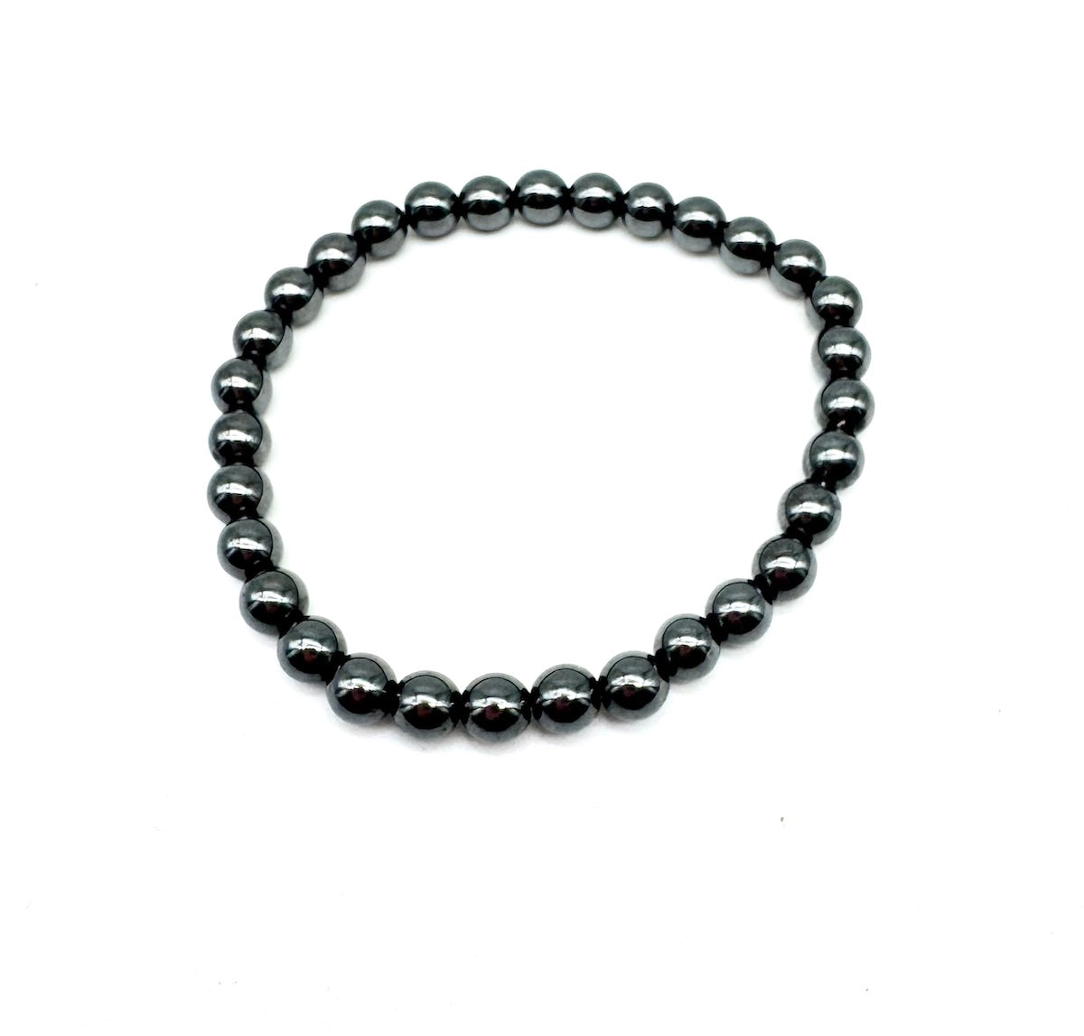 Pulsera elástica de minerales HEMATITES