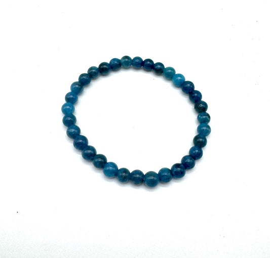 Pulsera elástica de minerales APATITA AZUL