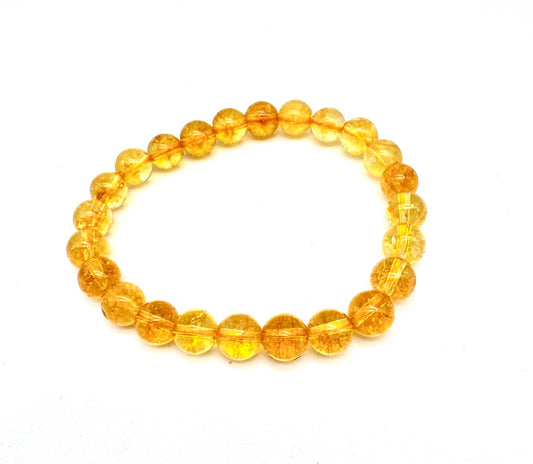 Pulsera elástica de minerales CUARZO CITRINO