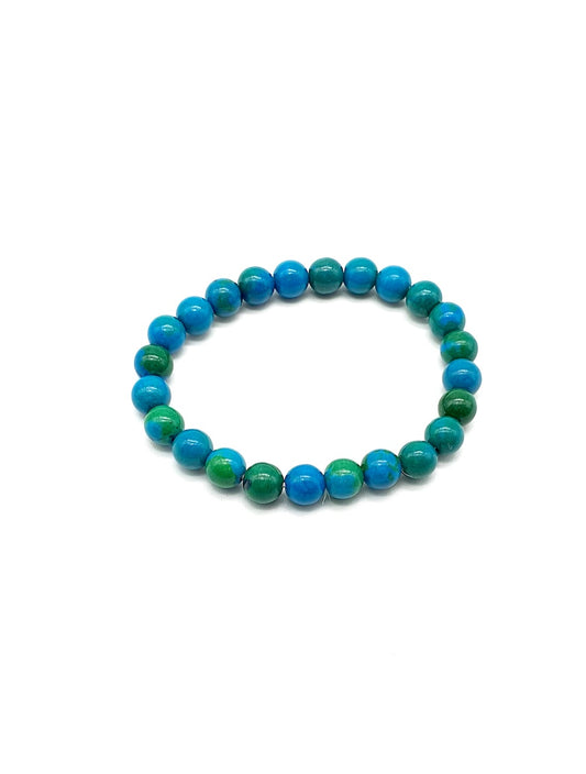 Pulsera elástica de minerales CRISOCOLA