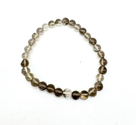 Pulsera elástica de minerales CUARZO AHUMADO