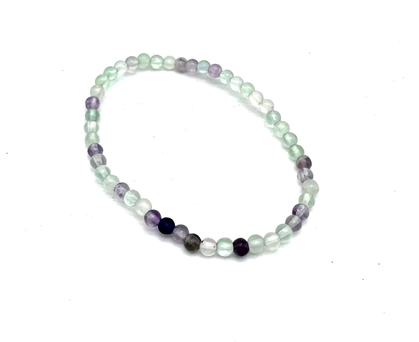 Pulsera elástica de minerales FLUORITA