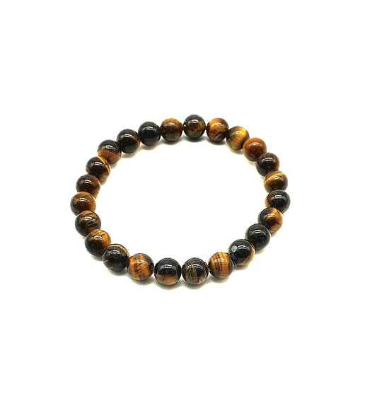 Pulsera elástica de minerales OJO TIGRE