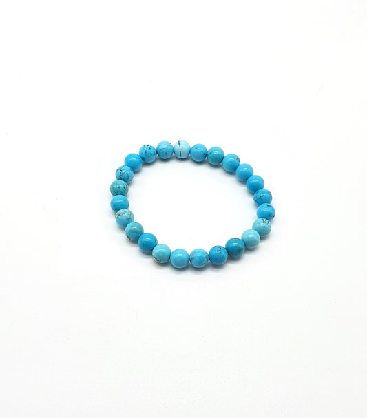 Pulsera elástica de minerales TURQUESA