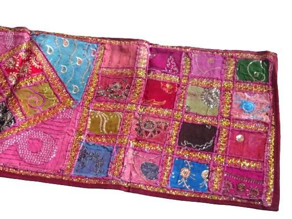 Tapiz étnico camino de patchwork