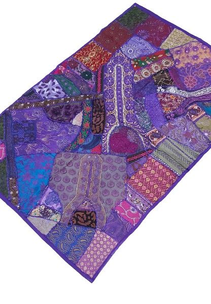 Tapiz étnico patchwork morado