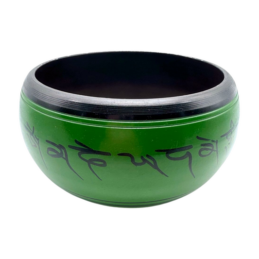 Cuenco tibetano verde de siete metales