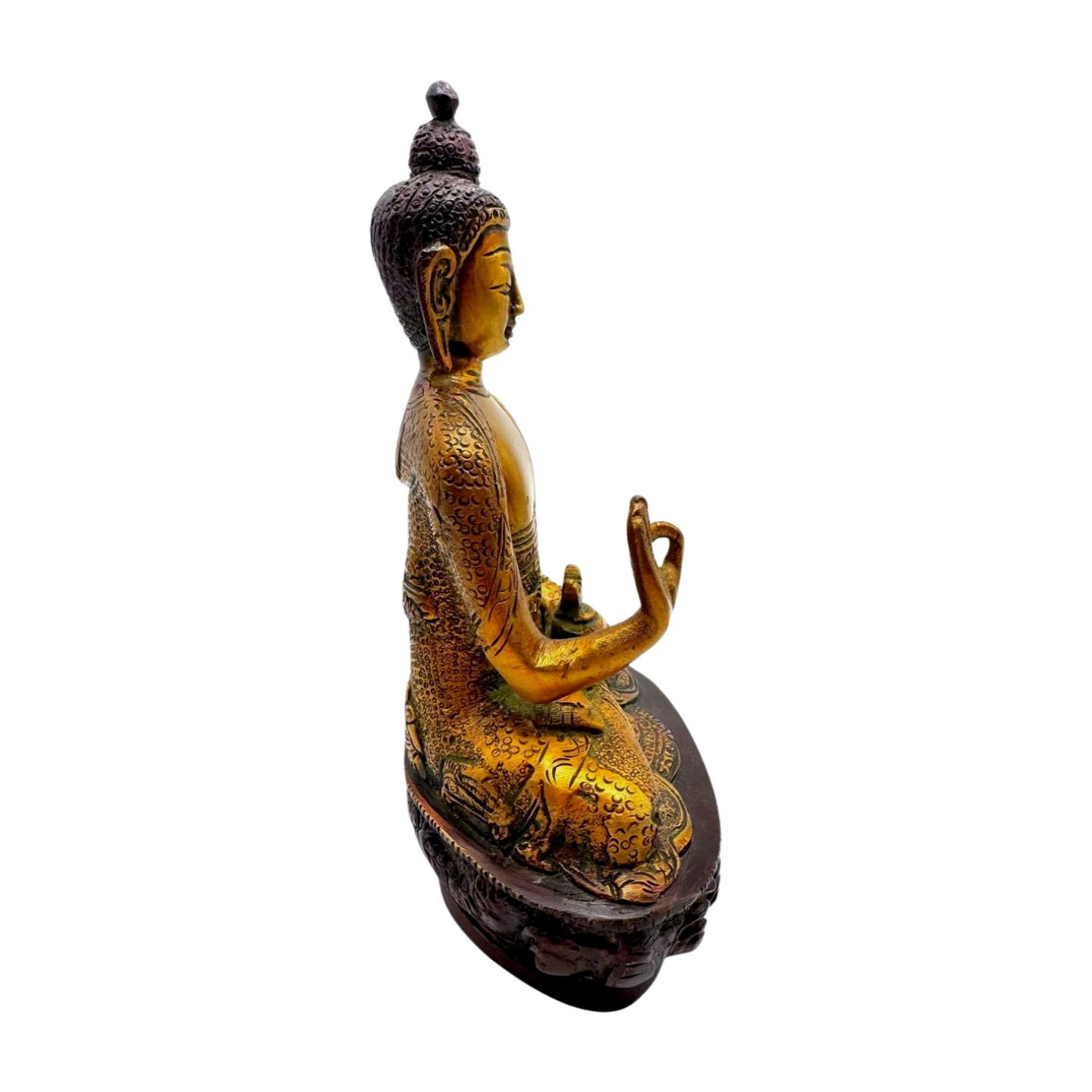 Estatua de bronce de Buda en meditación