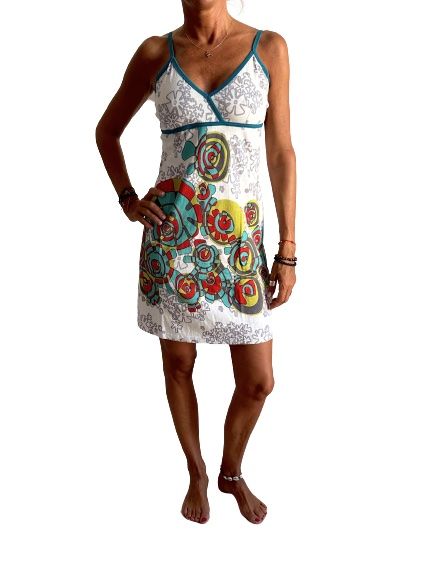 Vestido de algodón estampado