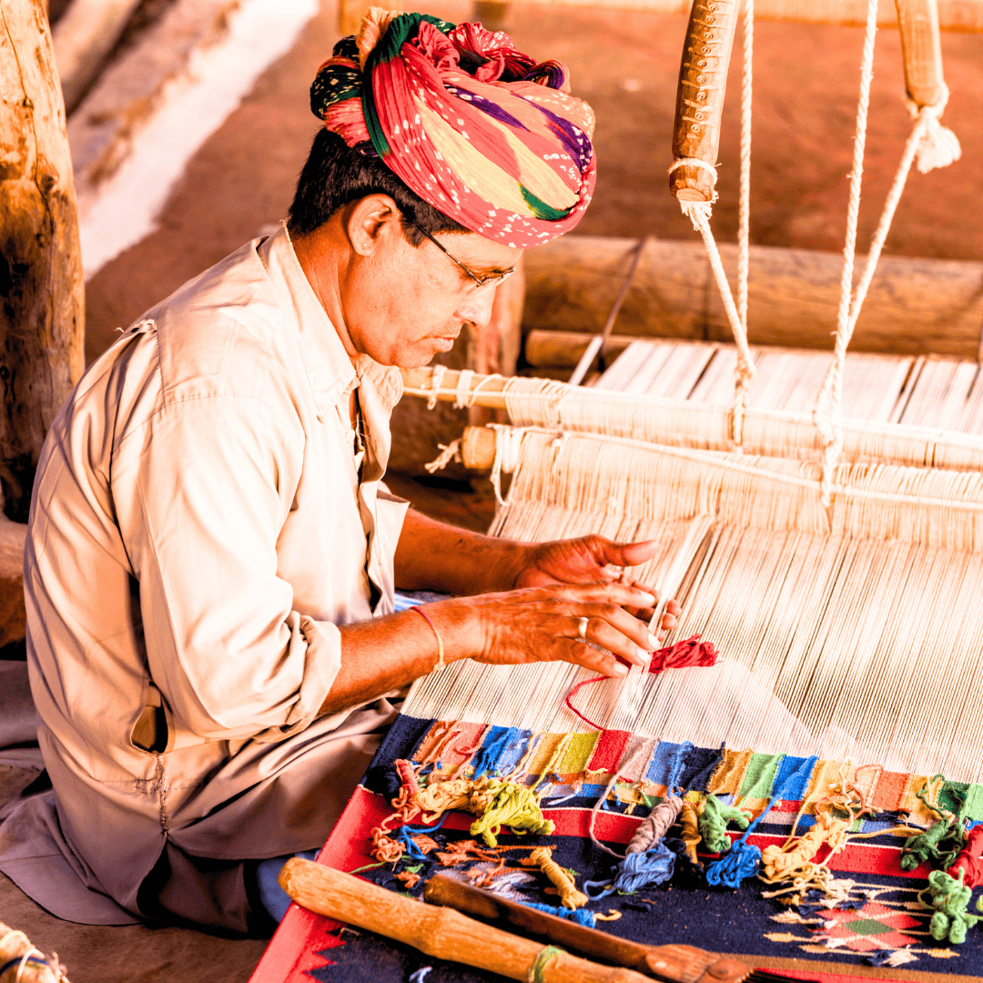 Decoración textil india