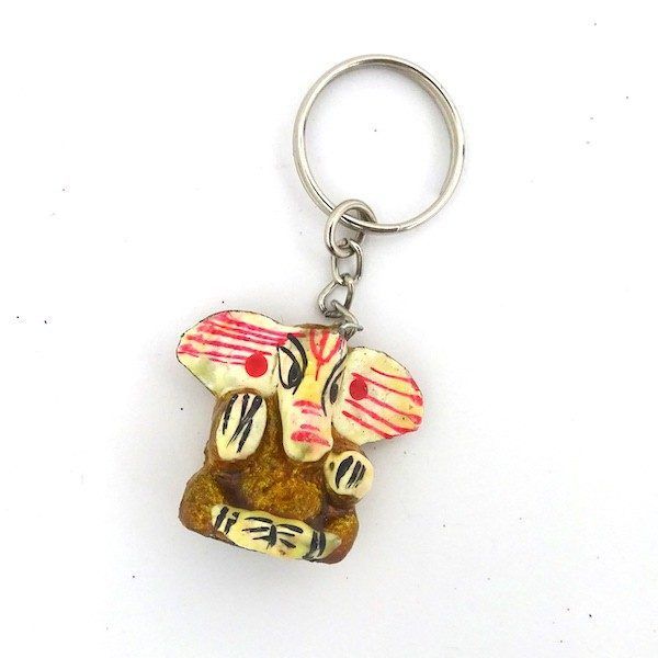Llavero étnico de la India con el Dios Ganesh