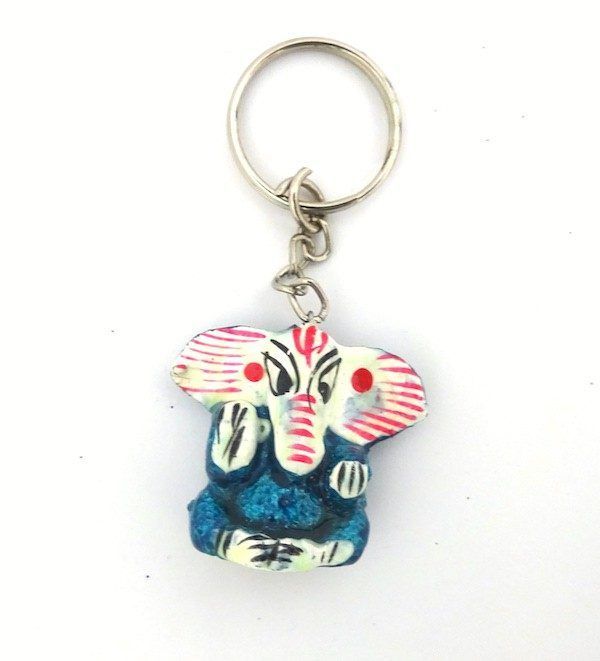 Llavero étnico de la India con el Dios Ganesh