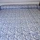 Colcha india de algodón con estampado de flores de algodón