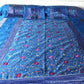 Colcha india de seda con bordado de florecitas