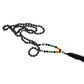 Mala de minerales naturales de HEMATITE con piedras de 7 CHAKRAS y cabeza de BUDA