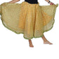 Falda Bollywood dorada con vuelo