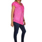 Camisa india de algodón bordada con cuello y borde en pico