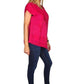 Camisa india de algodón bordada con cuello y borde en pico